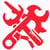 skills and tools icon in red-1