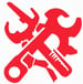 skills and tools icon in red-1