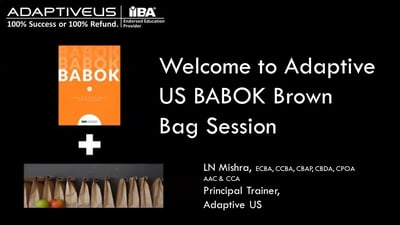 Adaptive US BABOK Brown Bag June Session- 5 Jun 2024