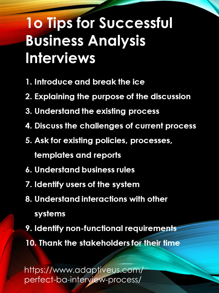10 Tips for Successful Business Analysis Interviews